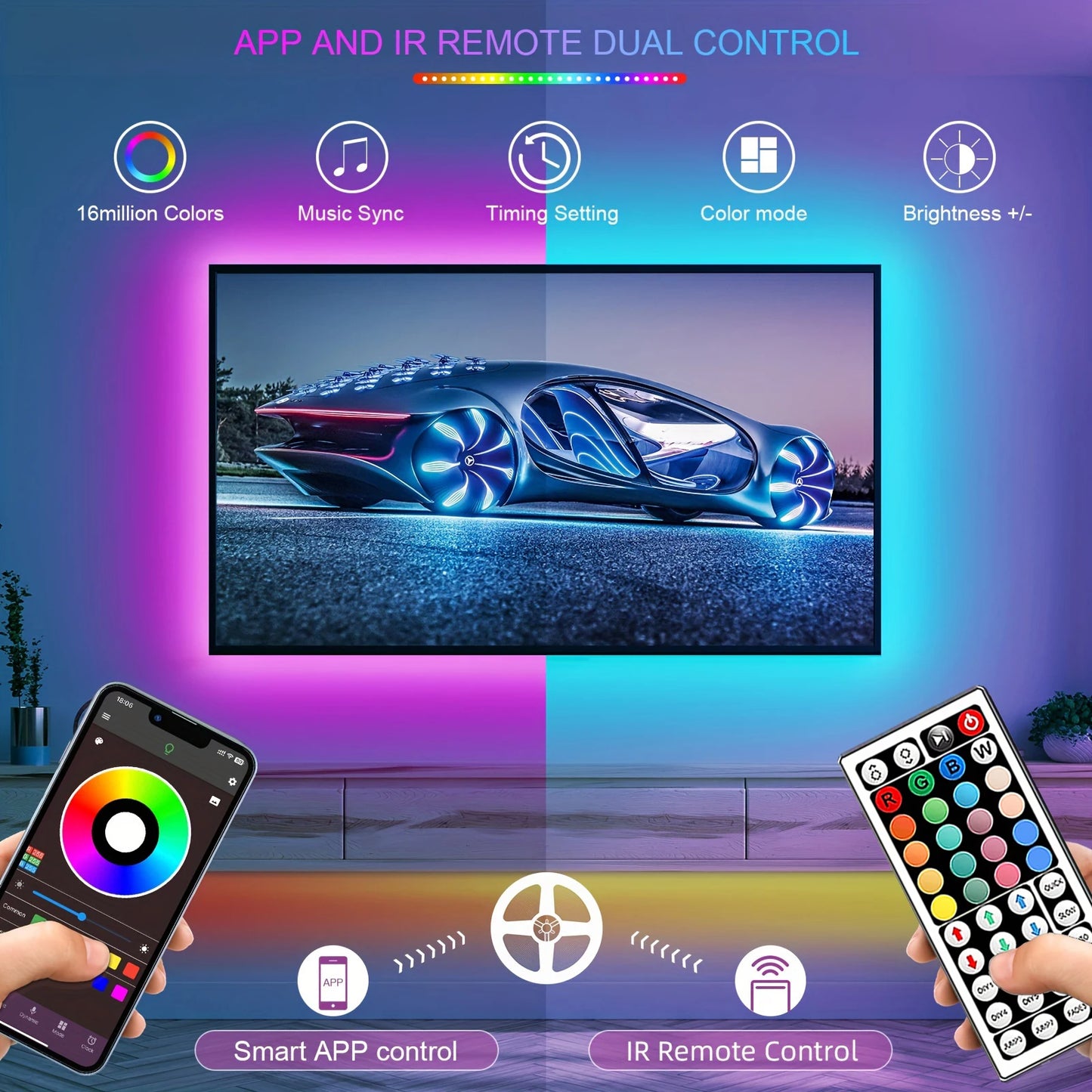 5m 10m 20m 30m Led Strip Light with APP Control