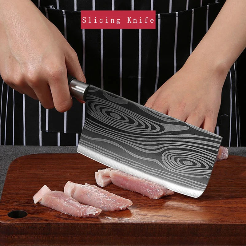 Damascus Pattern Utility Kitchen Knives