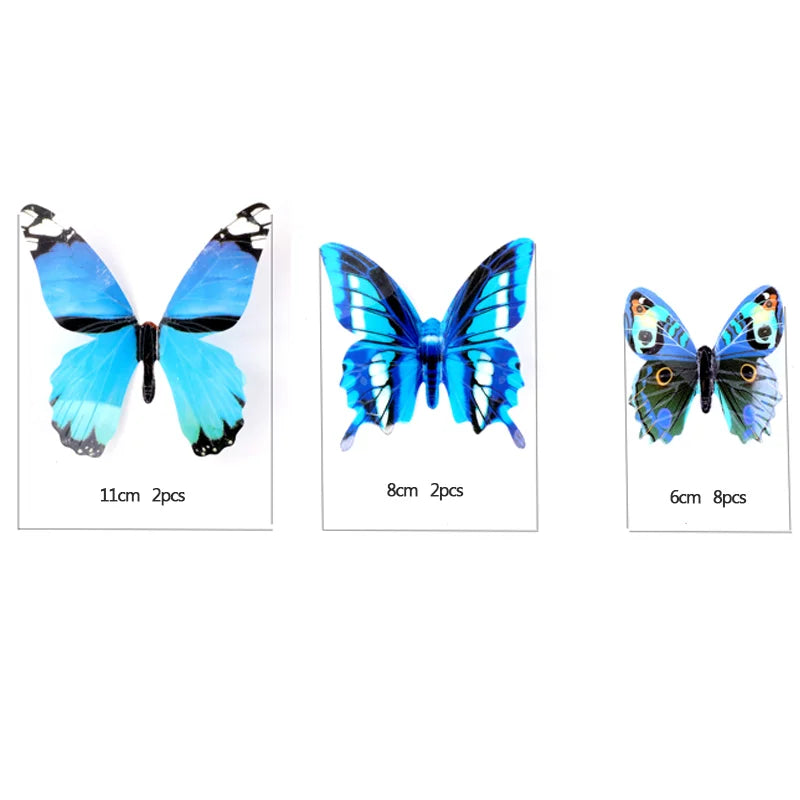 12Pcs 3D Luminous Butterfly Creative Wall Sticker