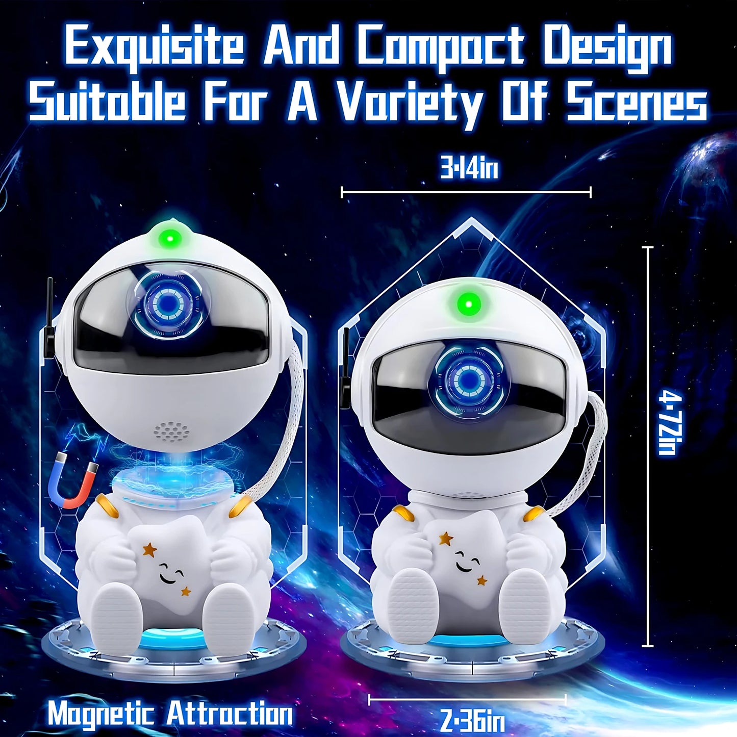 Astronaut Star Projector Galaxy Night Light