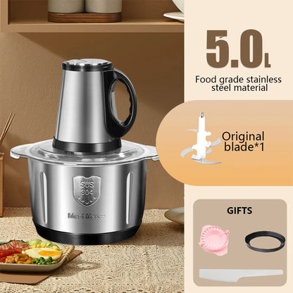 5L Stainless Steel Electric Meat Grinder